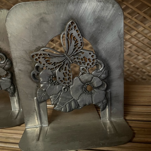 Vintage Metal Butterfly Bookends - Picture 3 of 8